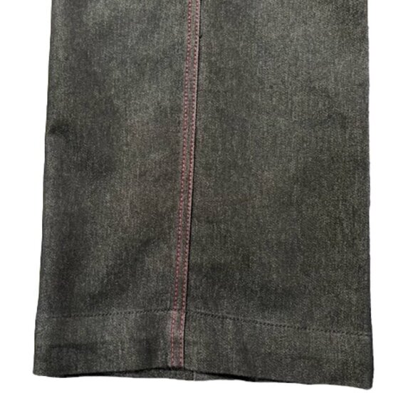 A Line Women's Stretch Straight Leg Black Denim Look Pants Lightweight Size 12 - Picture 12 of 12